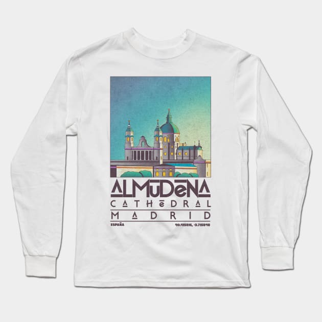 Almudena Cathedral, Madrid Long Sleeve T-Shirt by JDP Designs